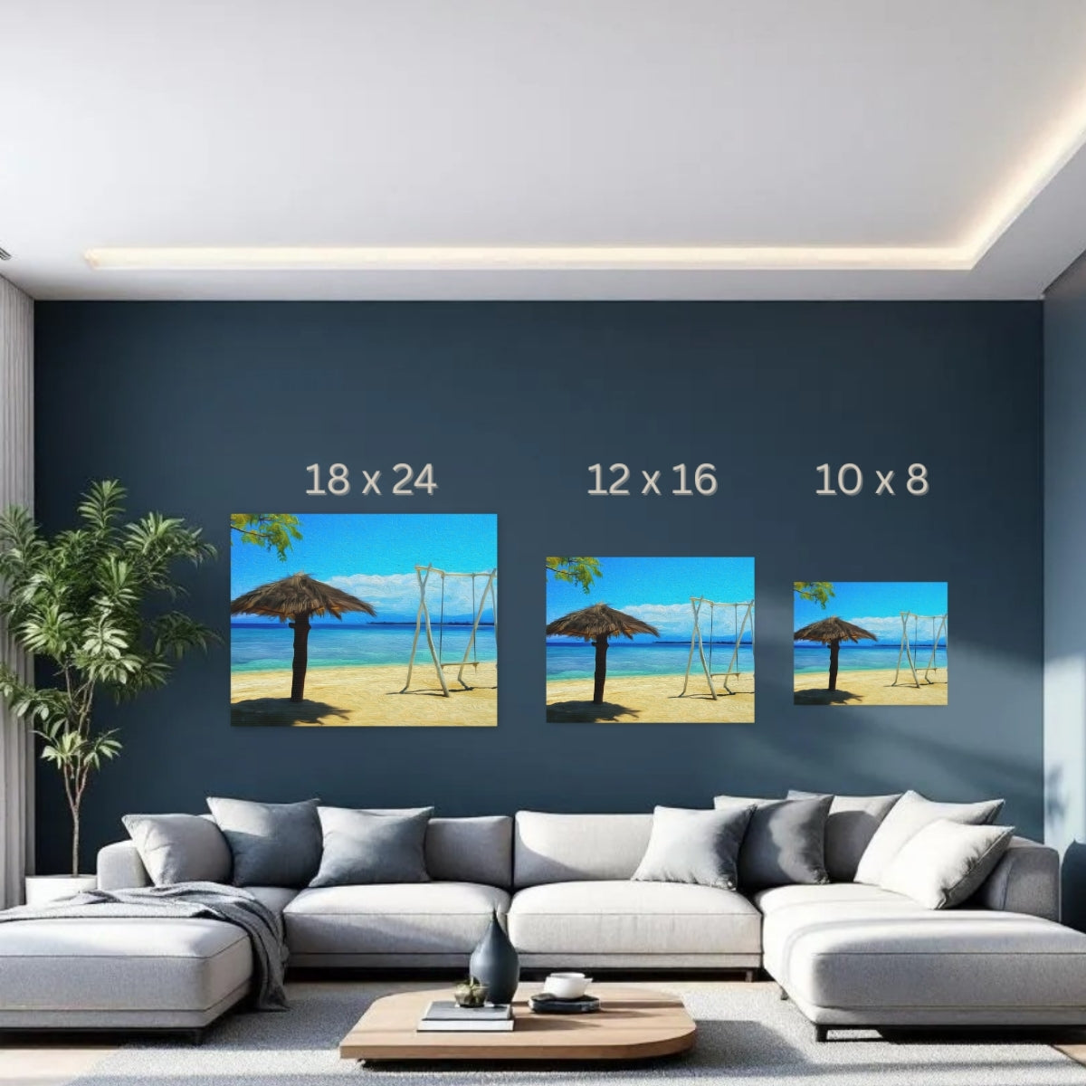 Tropical Beach Swing Paradise — Gili Islands, Indonesia, study 3