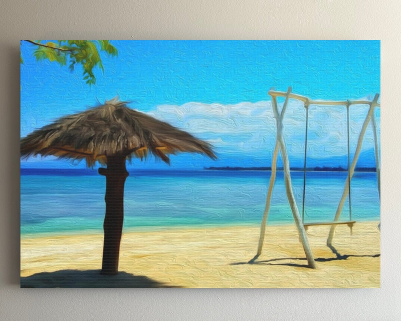 Tropical Beach Swing Paradise — Gili Islands, Indonesia