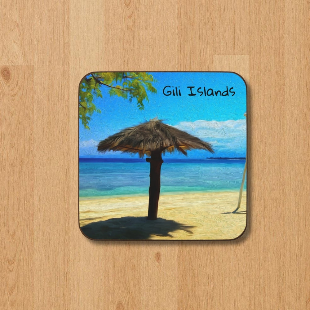 Gili Islands, Indonesia | Tropical Beach Swing Paradise | Original Series Hardboard Coaster