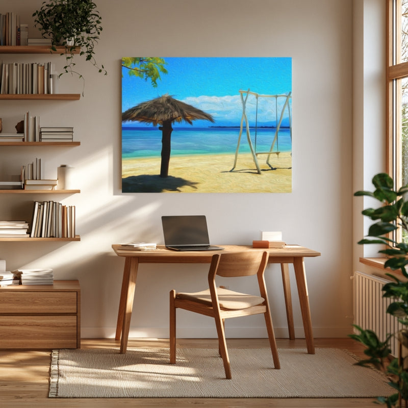 Tropical Beach Swing Paradise — Gili Islands, Indonesia, view 4