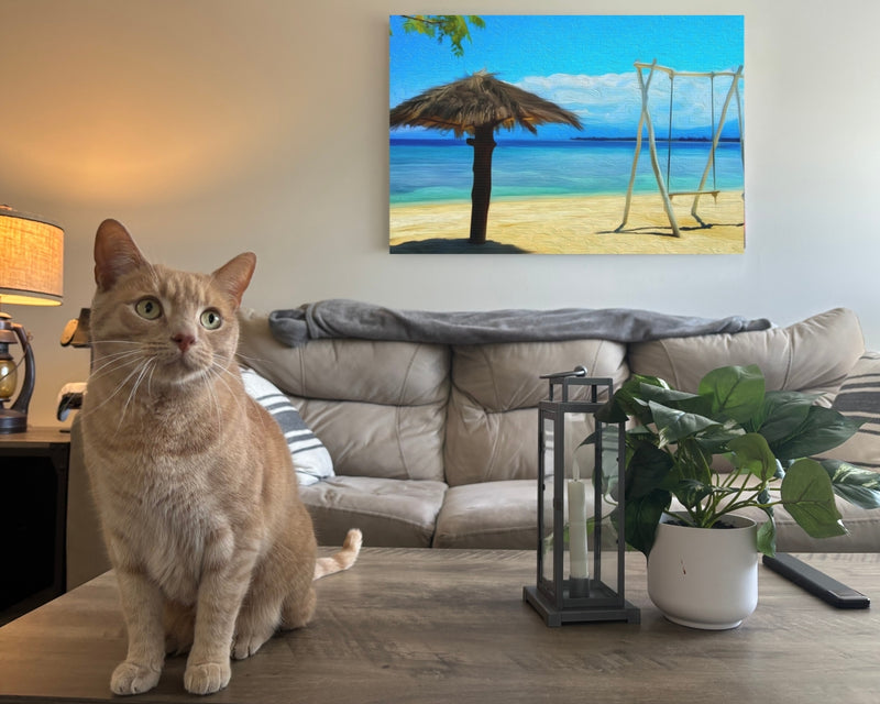 Tropical Beach Swing Paradise — Gili Islands, Indonesia, view 2