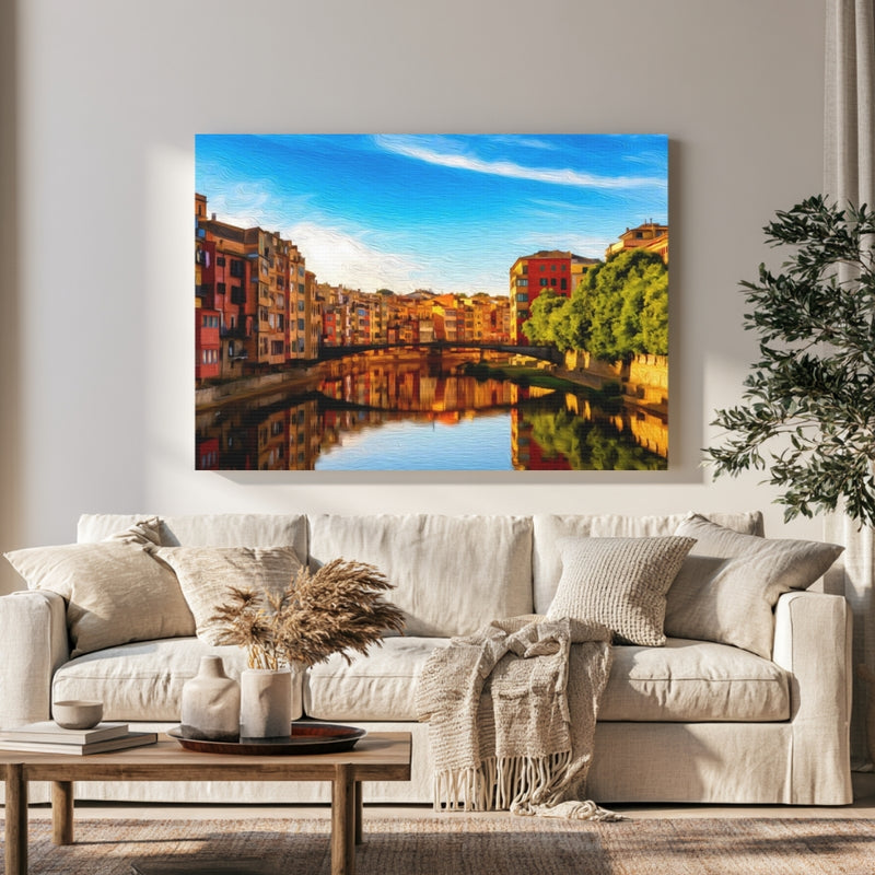 River Onyar Colorful Houses — Girona, Spain, view 1