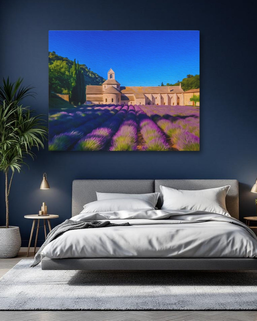 Gordes, France | Lavender Fields Abbey | Original Series Gallery Canvas detail