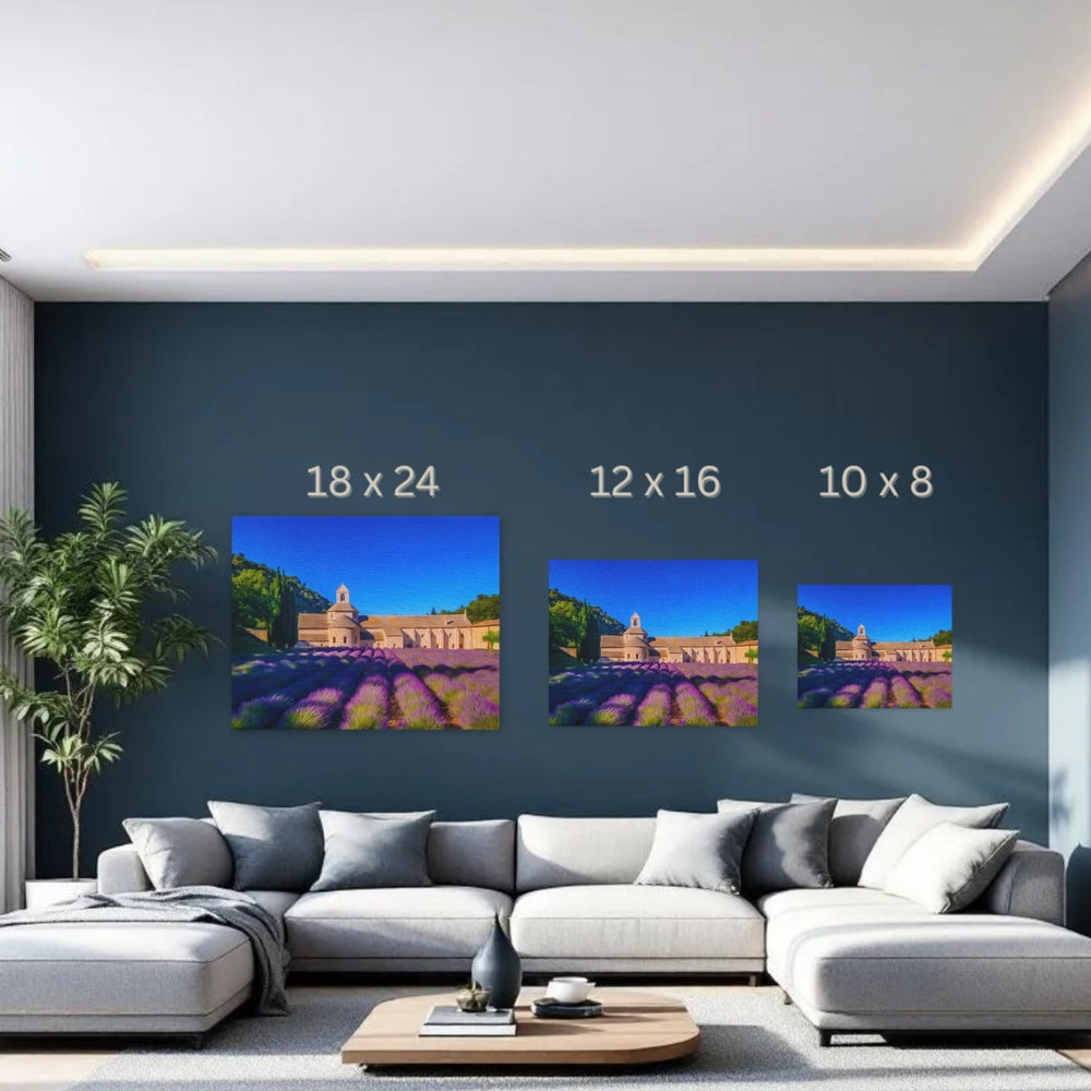 Gordes, France | Lavender Fields Abbey | Original Series Gallery Canvas detail