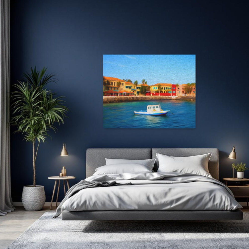 Goreé Island, Senegal | Colorful Waterfront Colonial Harbor | Original Series Gallery Canvas detail