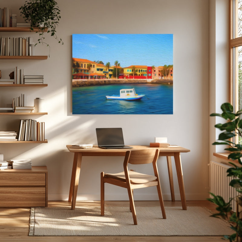 Colorful Waterfront Colonial Harbor — Goreé Island, Senegal, view 4