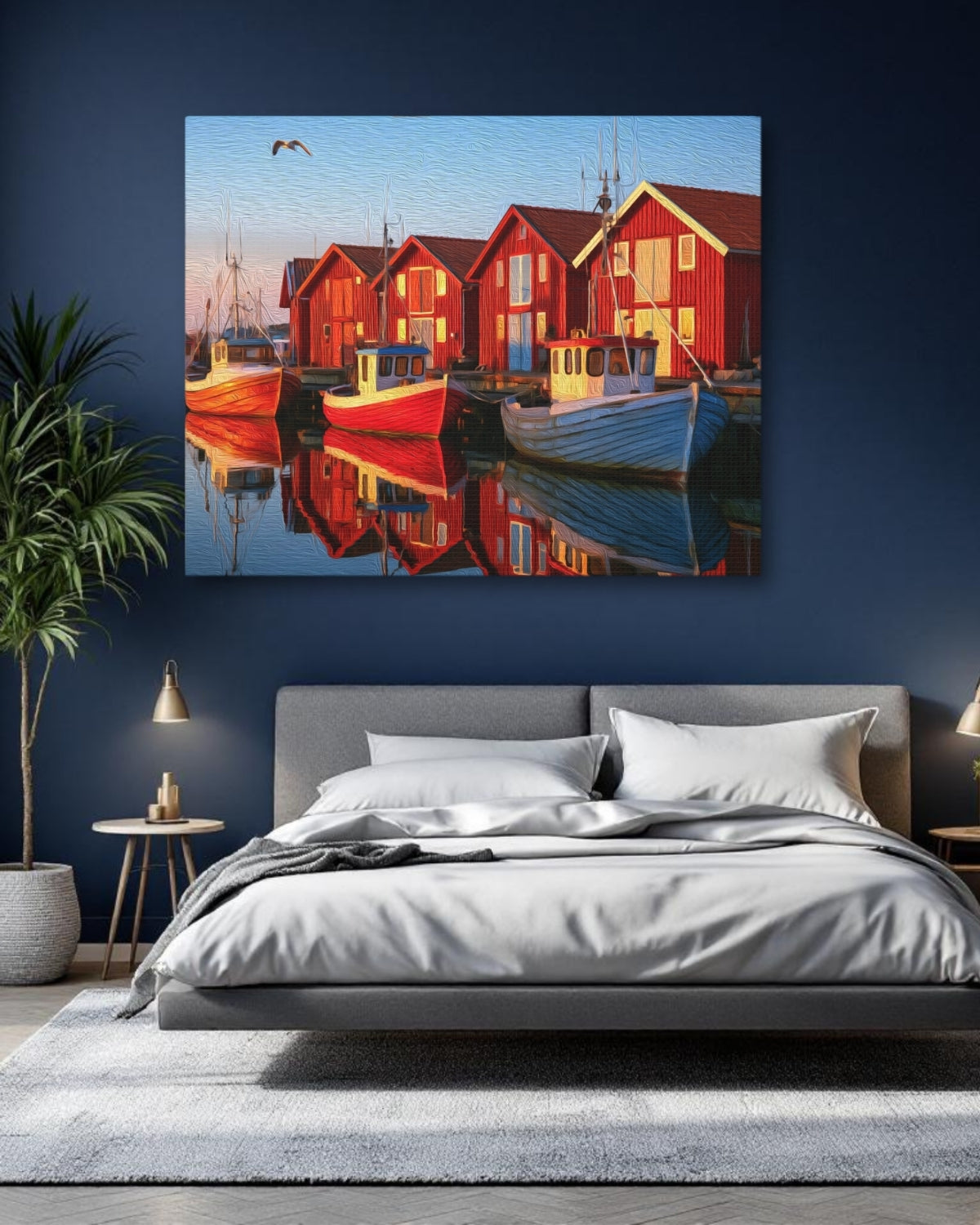Fishing Village Harbor Boats — Gothenburg, Sweden, study 1
