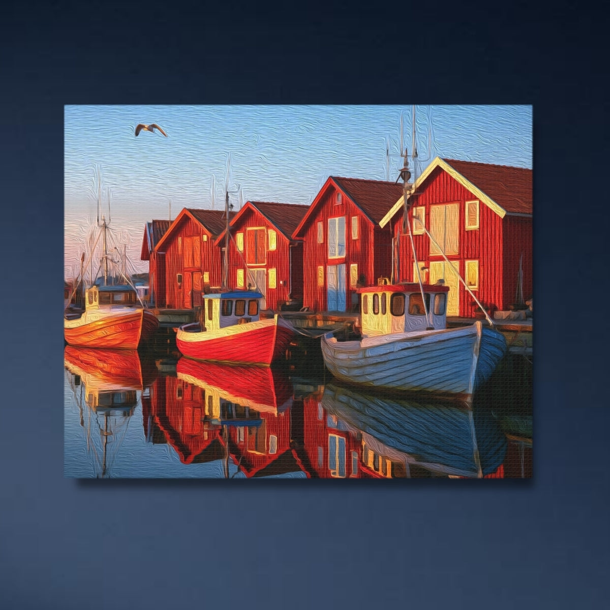 Fishing Village Harbor Boats — Gothenburg, Sweden, close-up detail