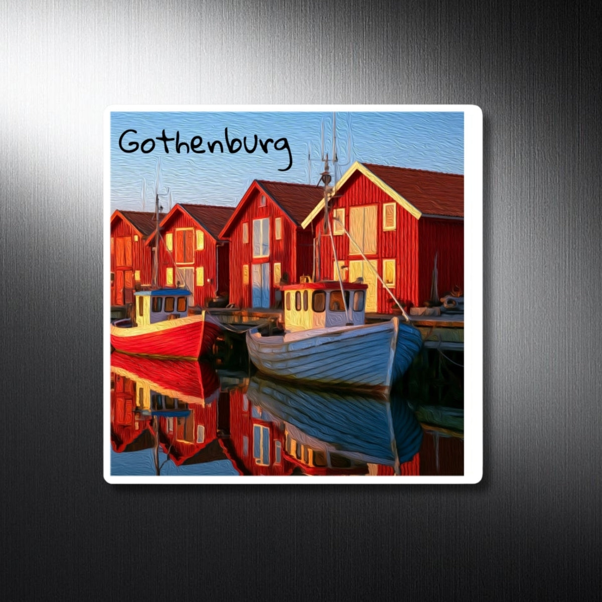 Fishing Village Harbor Boats — Gothenburg, Sweden, study 1