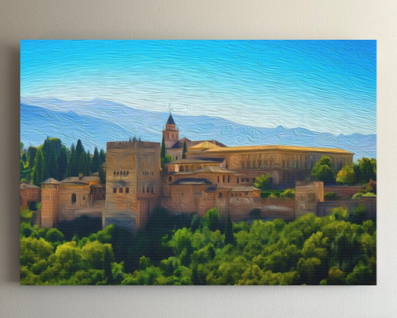 Alhambra Palace Among Trees — Granada, Spain