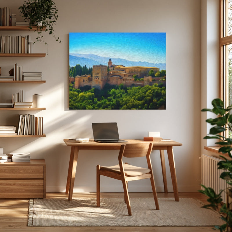Alhambra Palace Among Trees — Granada, Spain, view 4