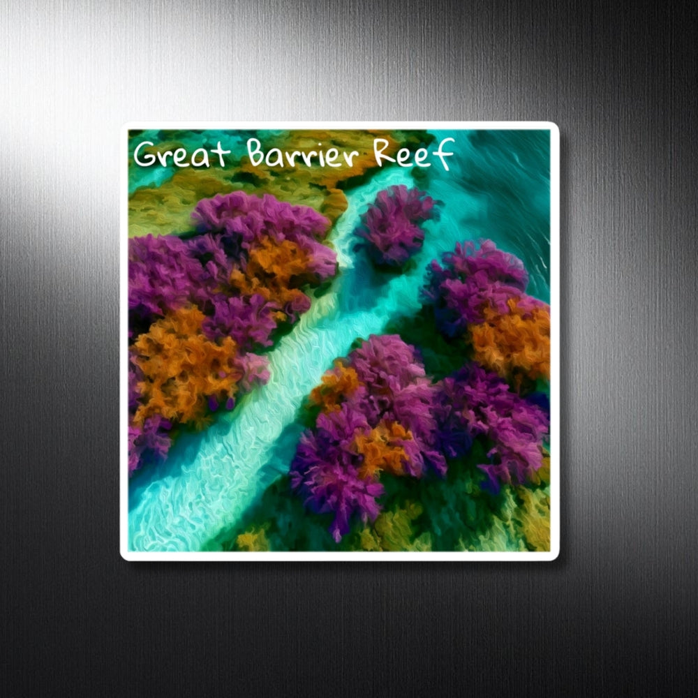 Great Barrier Reef, Australia | Coral Reef Aerial View | Original Series Decorative Magnet
