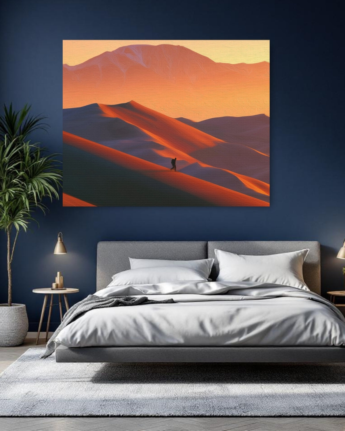 Lone Hiker Among Dunes — Great Sand Dunes, Colorado, study 1