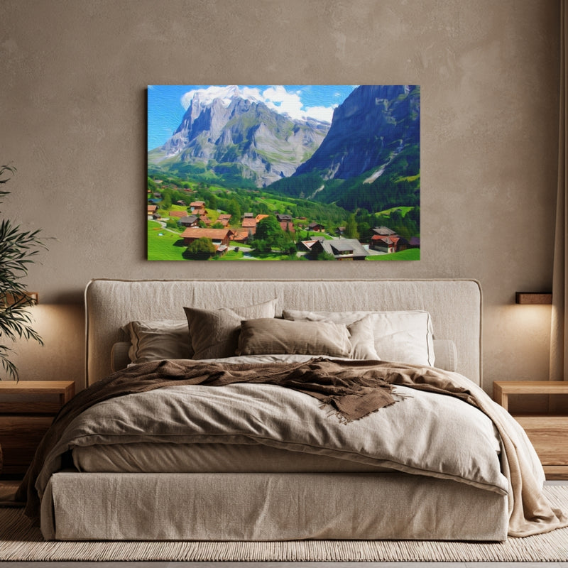 Alpine Village Mountain Valley — Grindelwald, Switzerland, view 6