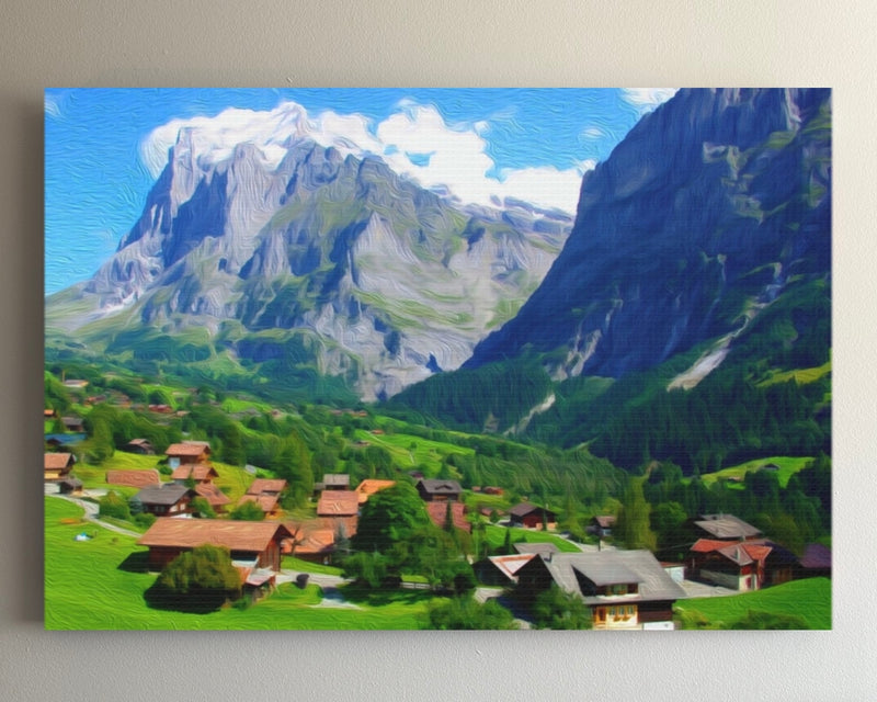 Alpine Village Mountain Valley — Grindelwald, Switzerland