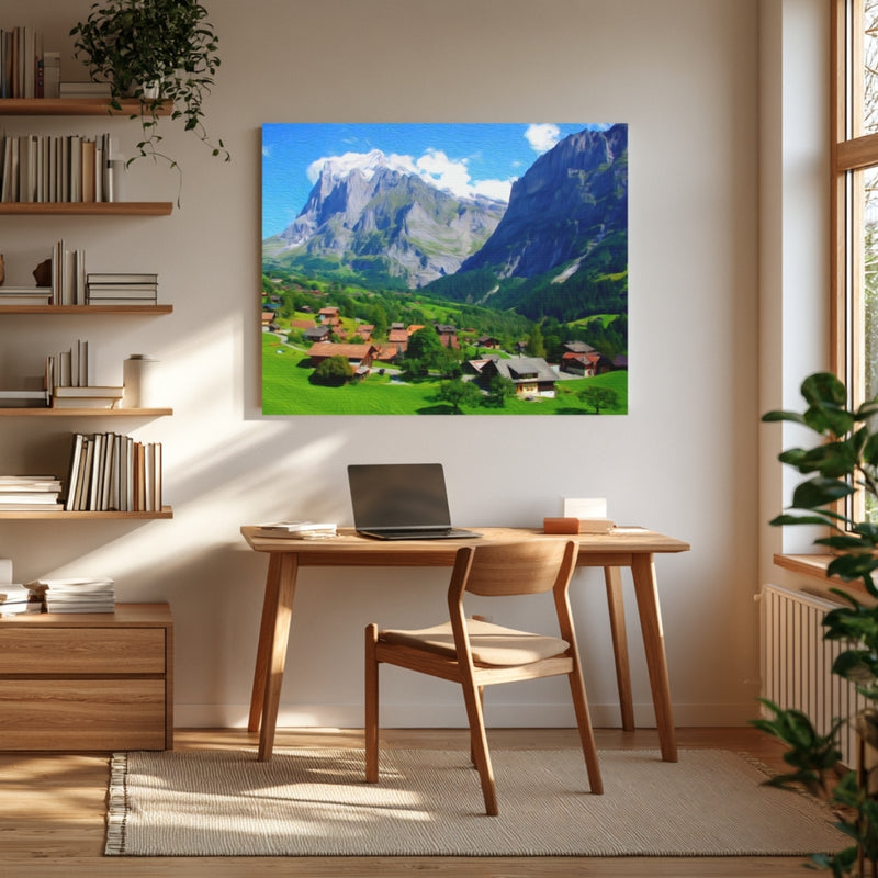 Alpine Village Mountain Valley — Grindelwald, Switzerland, view 4
