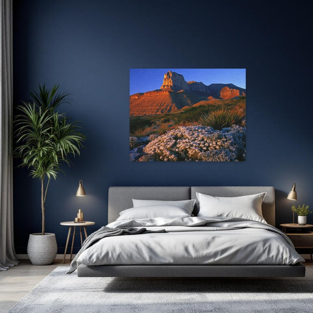 Guadalupe Mountains, Texas | Guadalupe Peak Desert Bloom | Original Series Gallery Canvas detail