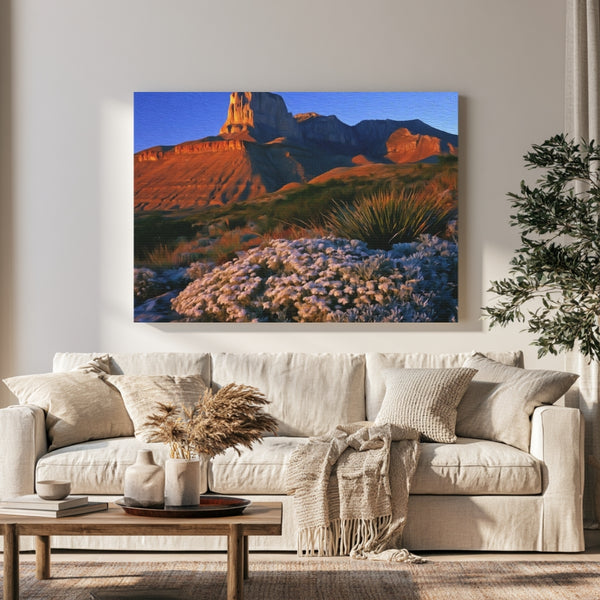 Guadalupe Mountains, Texas | Guadalupe Peak Desert Bloom | Original Series Gallery Canvas