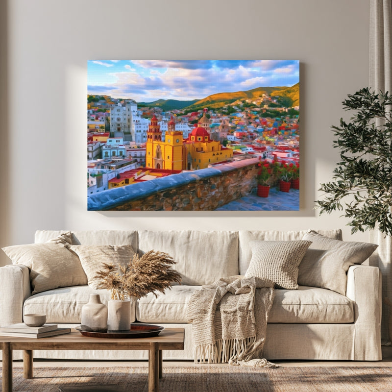 Guanajuato Basilica City Panorama in a room — Guanajuato, Mexico