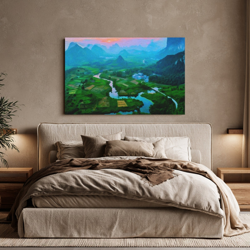 Karst Valley River Sunset — Guilin, China, view 6