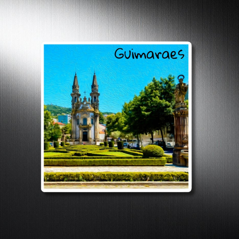 Guimaraes, Portugal | Baroque Church Garden Square | Original Series Decorative Magnet