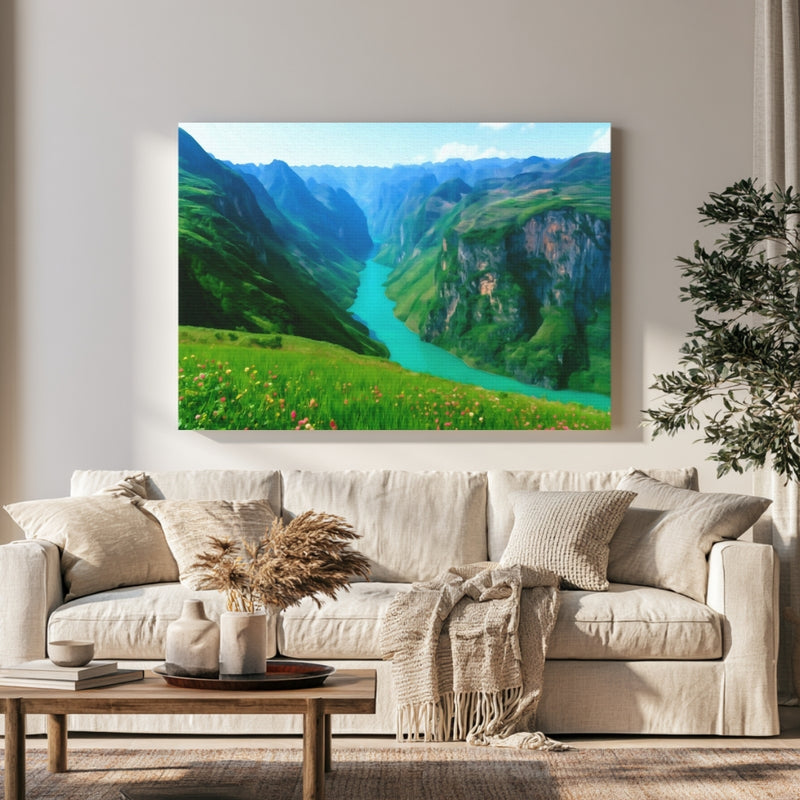 Nho Que River Canyon in a room — Ha Giang Loop, Vietnam