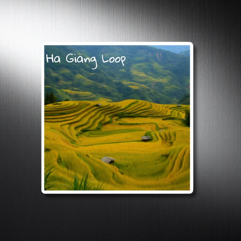 Ha Giang Loop, Vietnam | Golden Rice Terrace Fields | Original Series Decorative Magnet