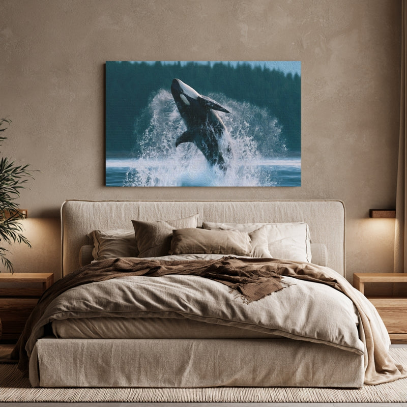 Orca Breaching Haida Gwaii Waters — Haida Gwaii, British Columbia, view 6
