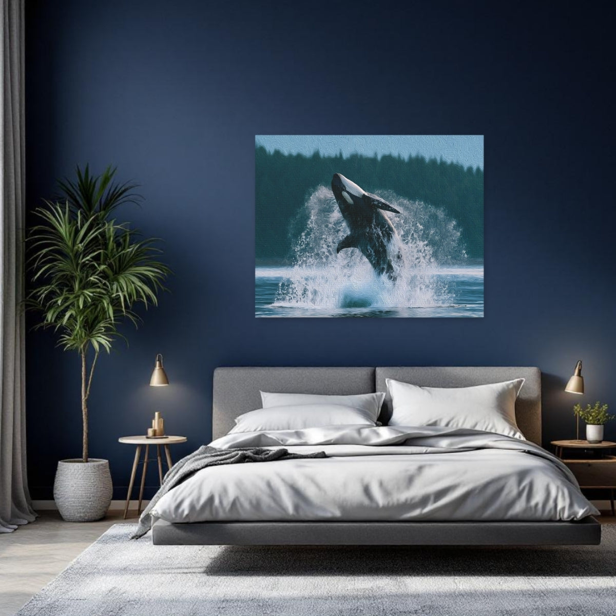 Orca Breaching Haida Gwaii Waters — Haida Gwaii, British Columbia, study 2