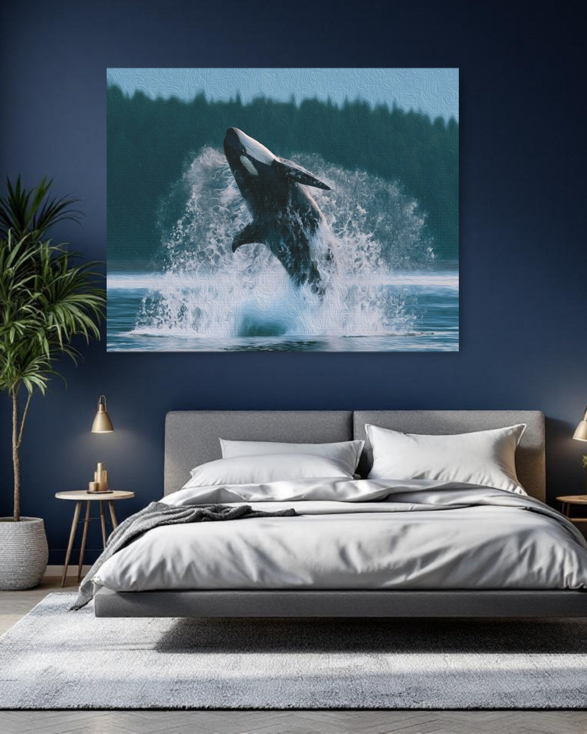 Orca Breaching Haida Gwaii Waters — Haida Gwaii, British Columbia, study 1