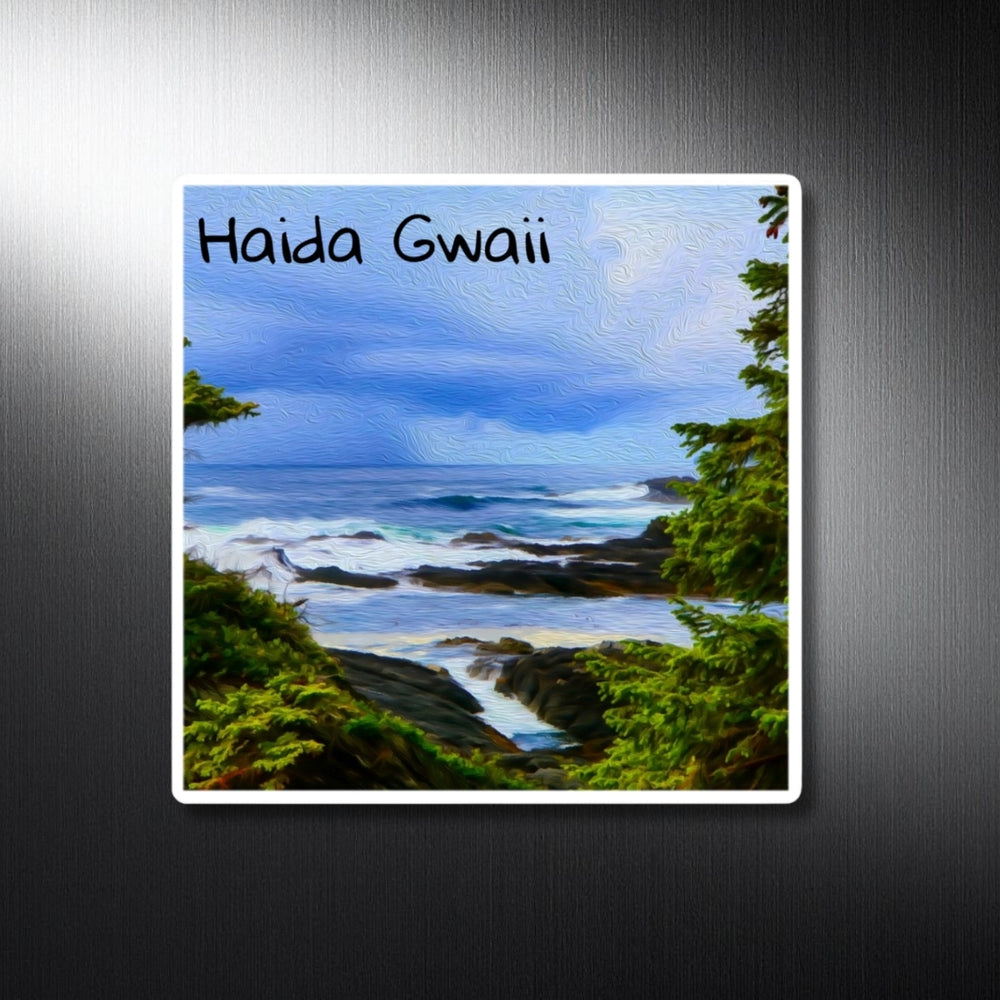 Haida Gwaii, British Columbia | Rocky Pacific Coastline Vista | Original Series Decorative Magnet