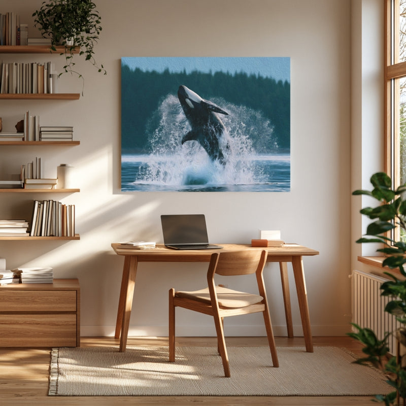 Orca Breaching Haida Gwaii Waters — Haida Gwaii, British Columbia, view 4