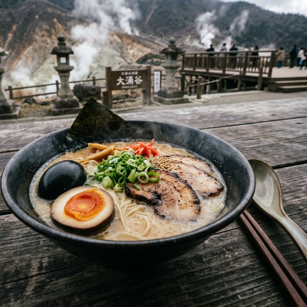 Local cuisine study in Hakone, Japan