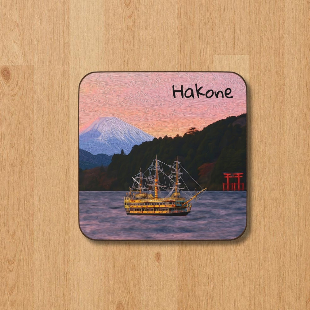Hakone, Japan | Lake Ashi at Sunset | Original Series Hardboard Coaster