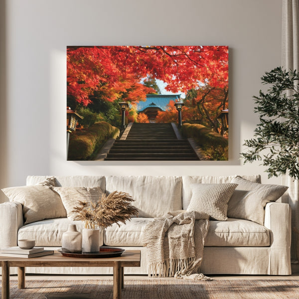Hakone Temple Autumn Stairway