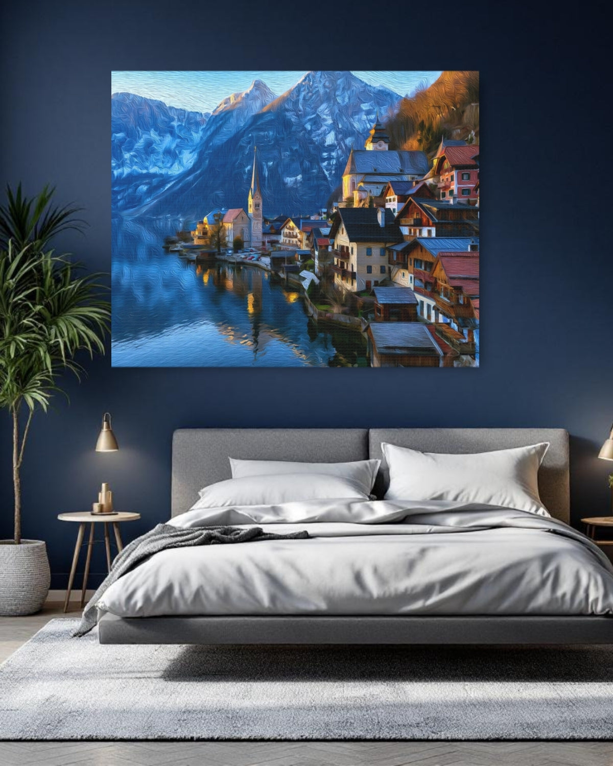 Hallstatt, Austria | Hallstatt Alpine Lakeside Village | Original Series Gallery Canvas detail