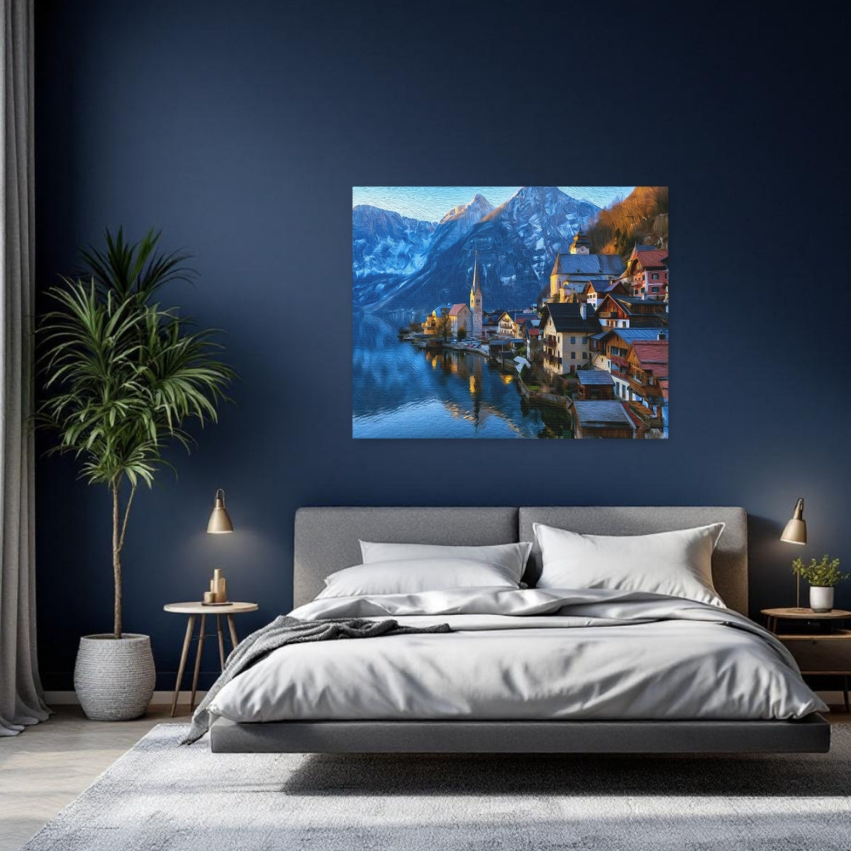 Hallstatt, Austria | Hallstatt Alpine Lakeside Village | Original Series Gallery Canvas detail