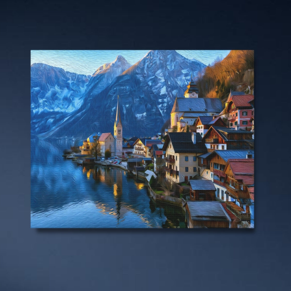Hallstatt, Austria | Hallstatt Alpine Lakeside Village | Original Series Gallery Canvas close-up detail