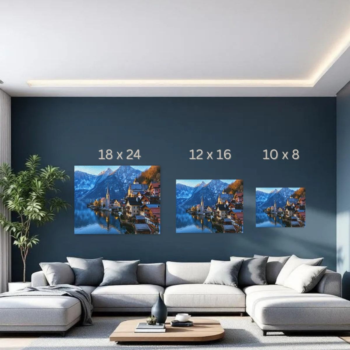 Hallstatt, Austria | Hallstatt Alpine Lakeside Village | Original Series Gallery Canvas detail