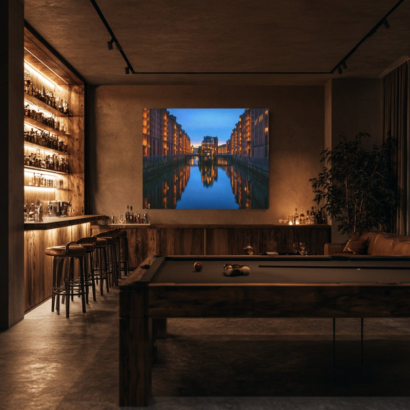 Speicherstadt Canal at Dusk — Hamburg, Germany, view 7