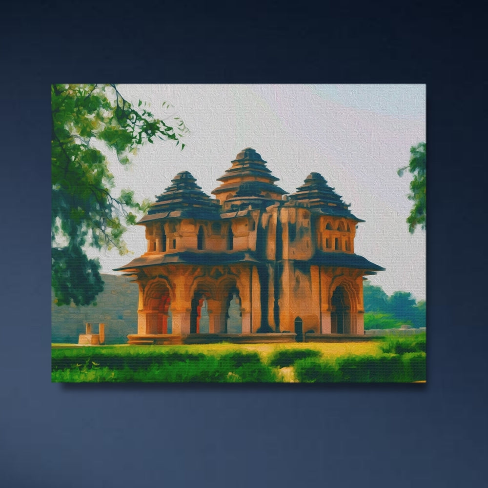 Hampi, India | Ancient Vijayanagara Temple Ruins | Original Series Gallery Canvas detail