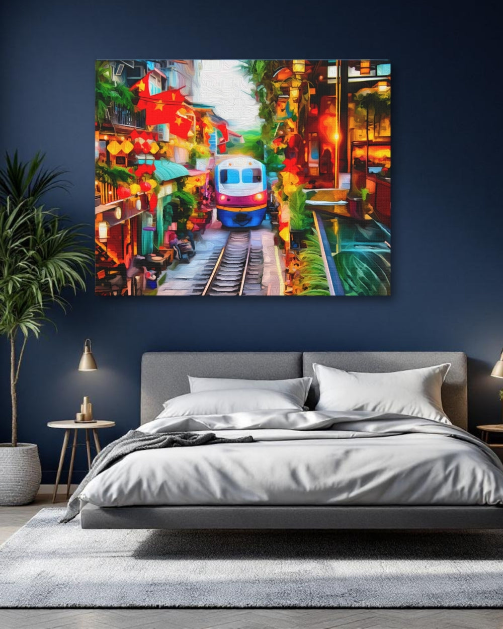 Hanoi, Vietnam | Hanoi Train Street | Original Series Gallery Canvas detail