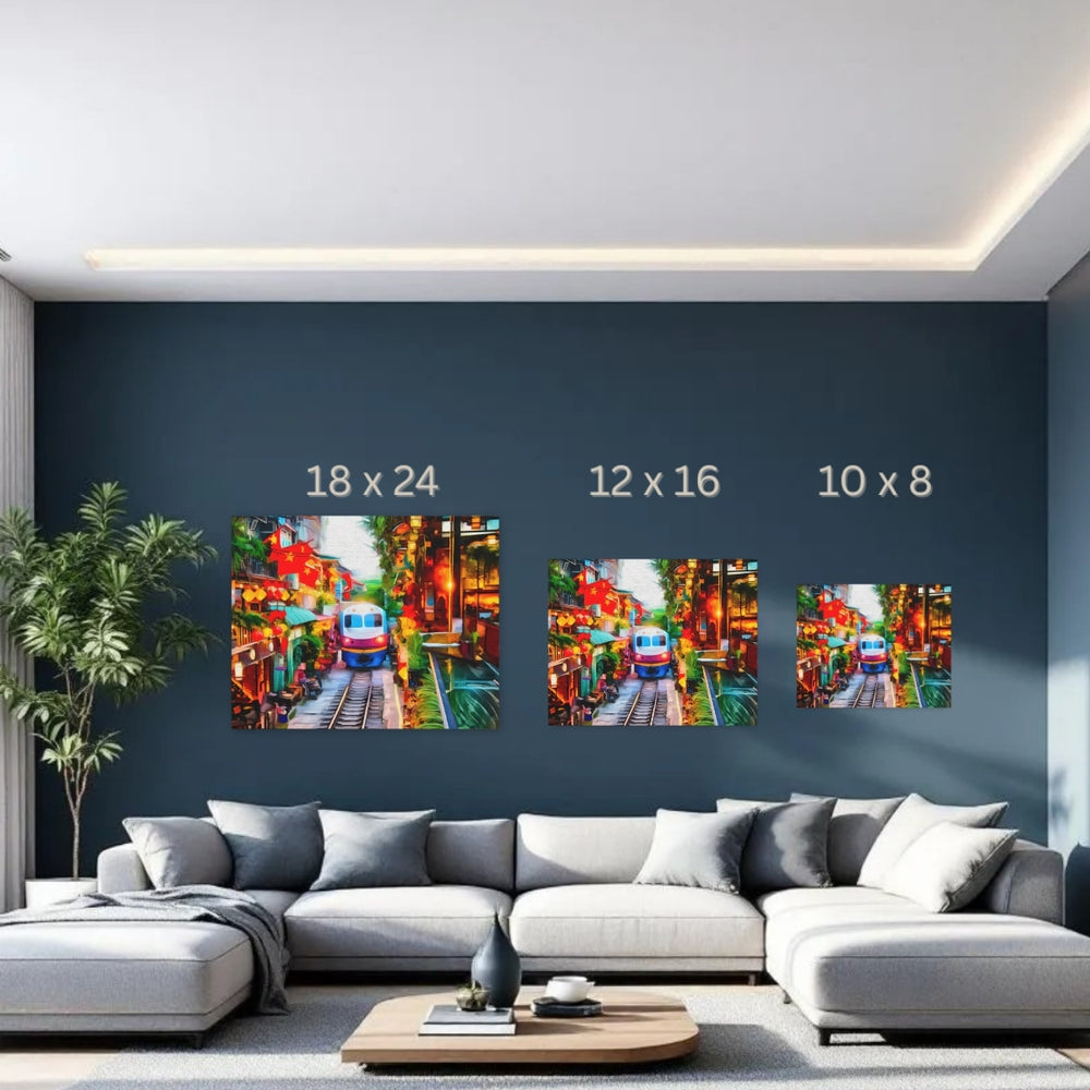 Hanoi, Vietnam | Hanoi Train Street | Original Series Gallery Canvas detail