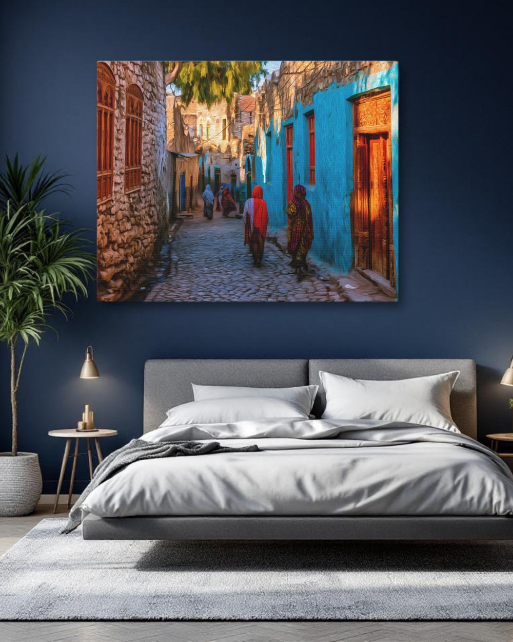 Harar, Ethiopia | Ancient Walled City Alley | Original Series Gallery Canvas detail