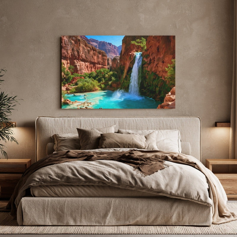 Turquoise Canyon Waterfall Oasis — Havasu Falls, Arizona, view 6