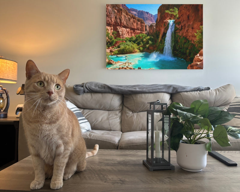 Turquoise Canyon Waterfall Oasis — Havasu Falls, Arizona, view 2