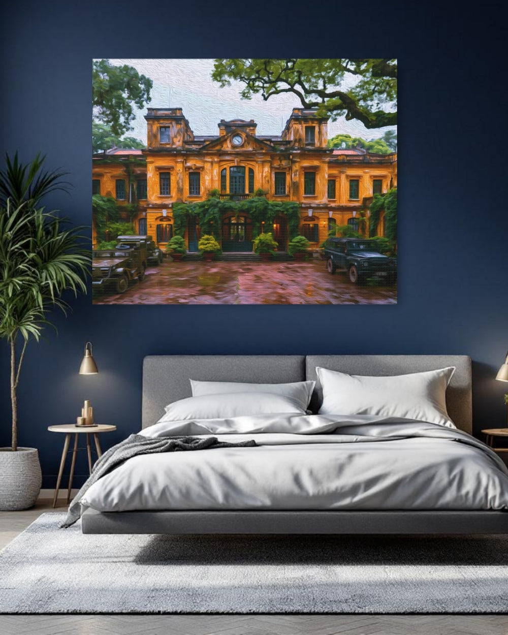 Ho Chi Minh City, Vietnam | Colonial Mansion Courtyard | Original Series Gallery Canvas detail