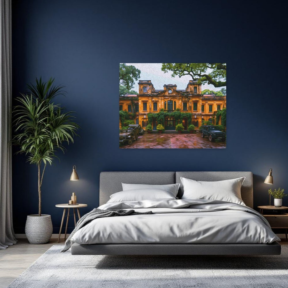 Ho Chi Minh City, Vietnam | Colonial Mansion Courtyard | Original Series Gallery Canvas detail