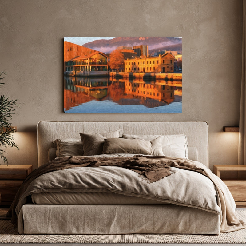Salamanca Waterfront & Brooke Street Pier Reflection — Hobart, Australia, view 6