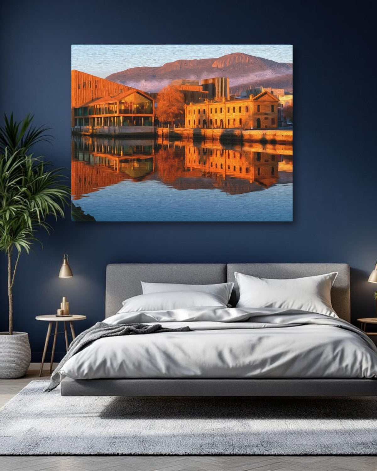 Hobart Waterfront Golden Reflection — Hobart, Australia, study 1